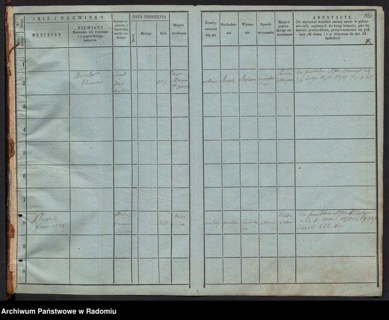 image.from.unit.number "Księga ludności stałej m. Radomia. 341- 366"
