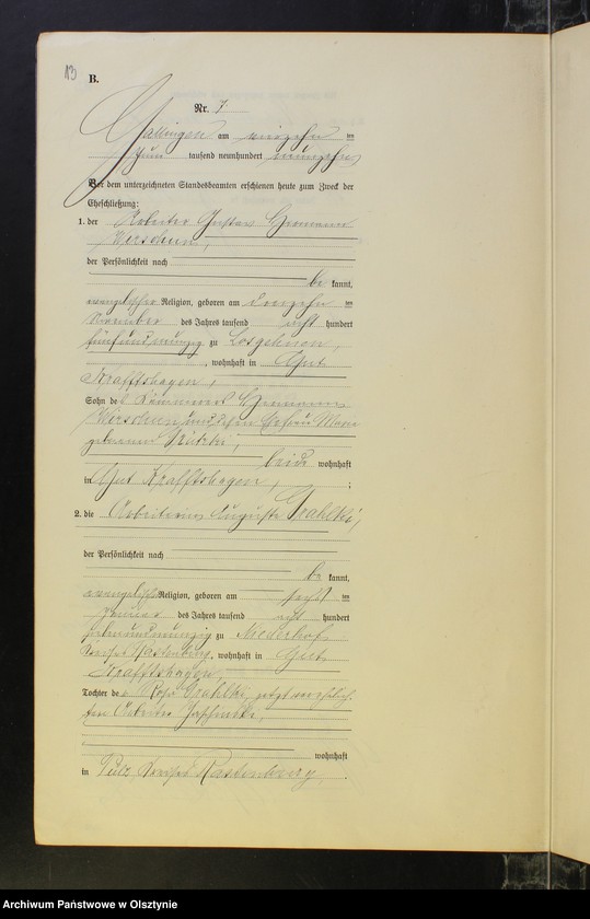 image.from.unit.number "Heirats-Neben-Register Nr 1 - 26 [ Księga małżeństw - wtóropis ]"