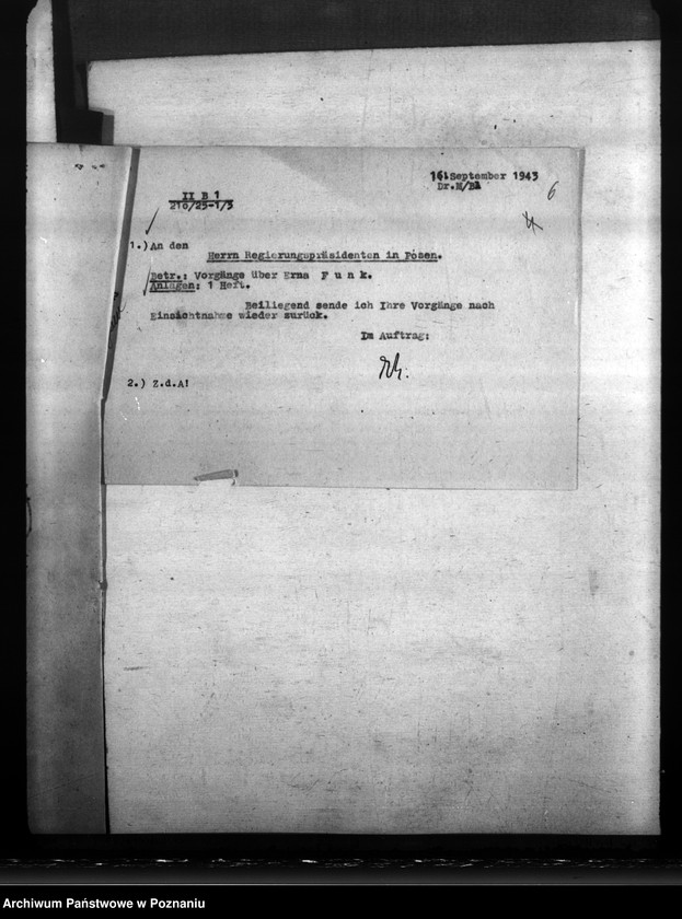 Obraz 10 z jednostki "Entziehung der Anerkennung bei der Krankenschwester Funk"