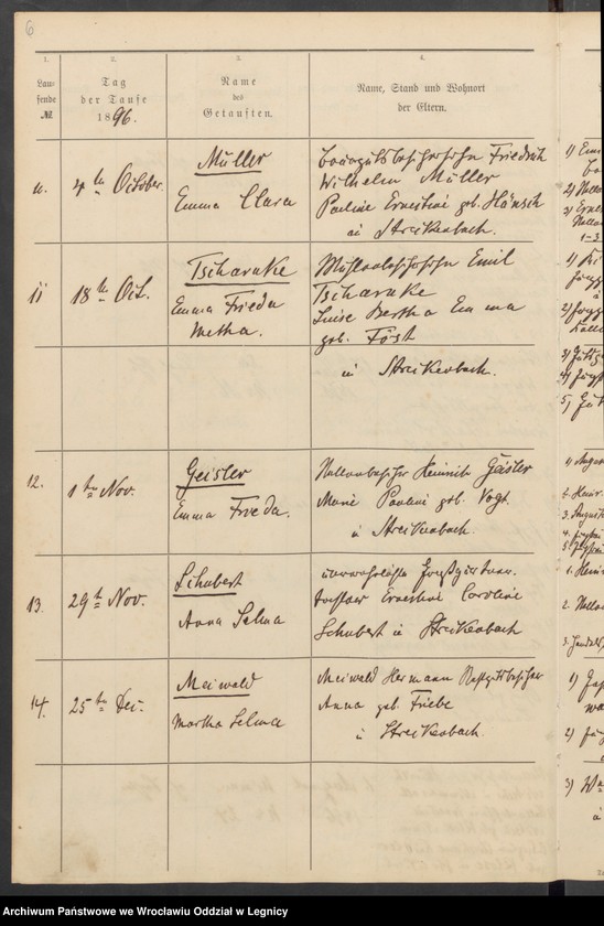 image.from.unit.number "Tauf-Register der Evangelischen Kirche zu Streckenbach"