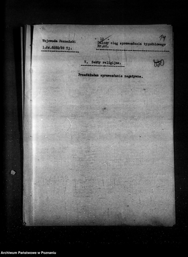 Obraz 18 z jednostki "Sprawozdania sytuacyjne tygodniowe za czas od 28 września do dnia 1 listopada 1928 r."