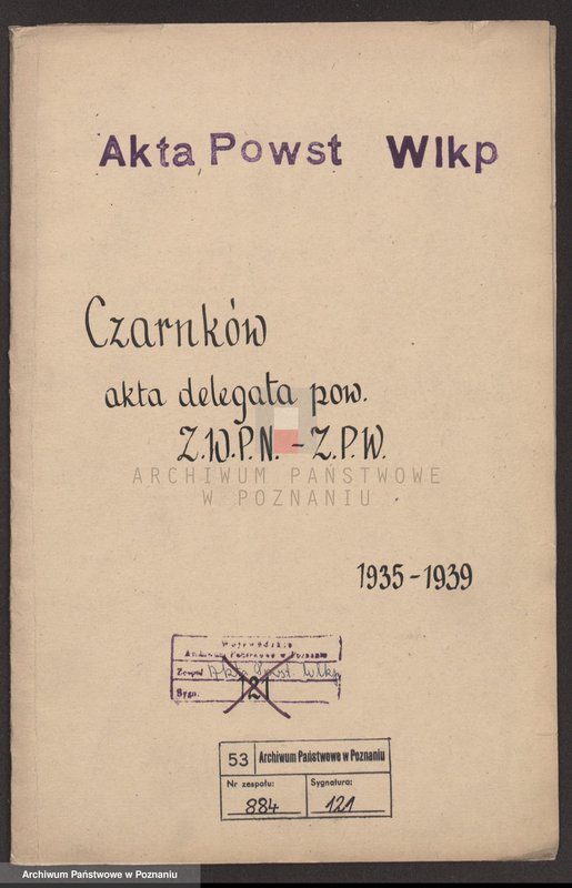 Obraz 4 z jednostki "Czarnków - akta delegata powiatowego."
