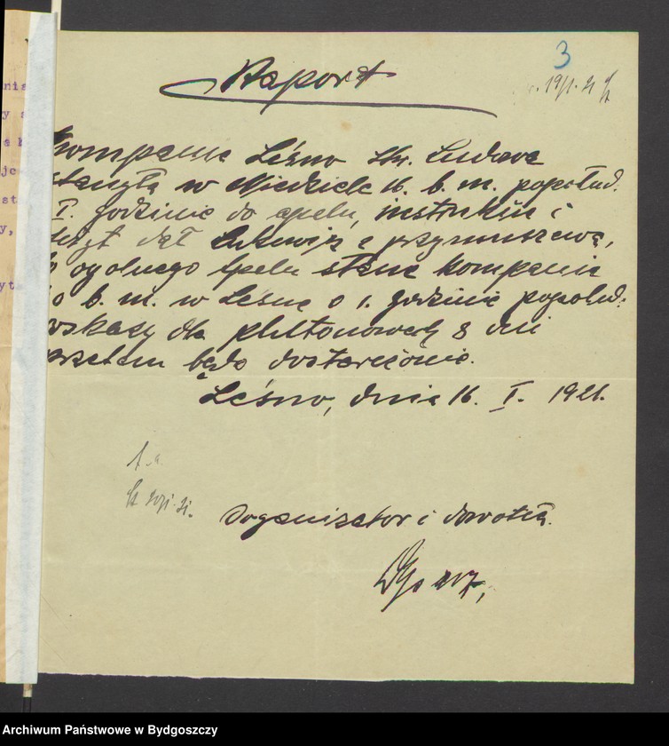 image.from.unit.number "Raporty Baonów do Komendy Powiatowej w Chojnicach o pracach oświatowych [wykładach i odczynach]"