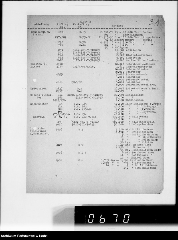 Obraz 7 z jednostki "Bewegungsberichte [Z realizacji zamówień wojskowych]"