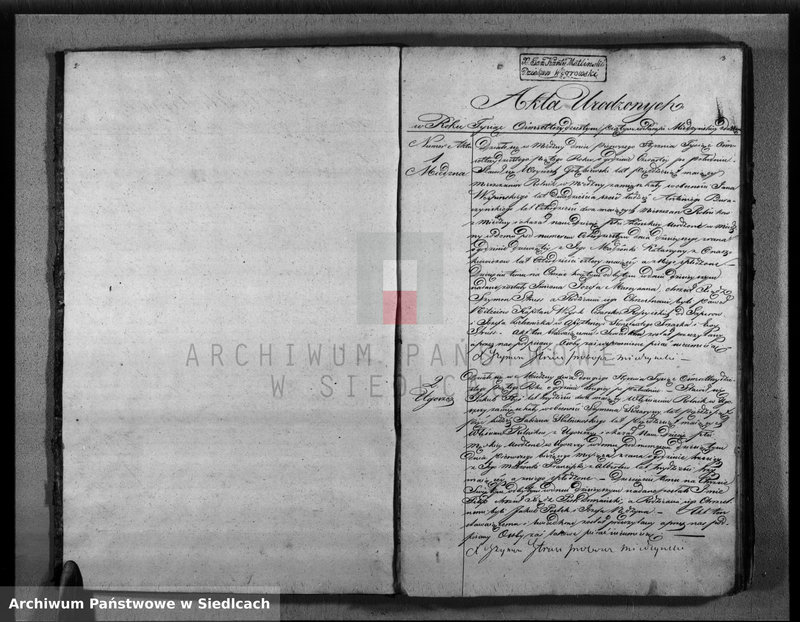 Obraz z jednostki "[Akta urodzin, małżeństw, zgonów]"