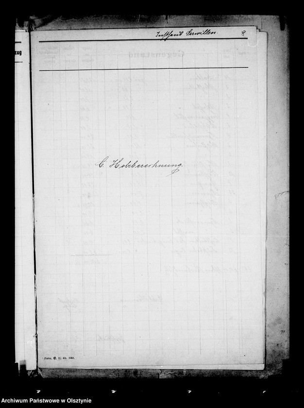 image.from.unit.number "Kosten- Anschlag zum Neubau eines Insthauses auf dem Pachtgute Serwillen, Kr. Rastenburg."