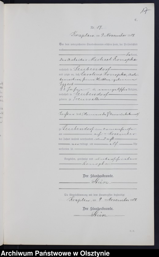 image.from.unit.number "Sterbe-Neben-Register Nr-1-21"