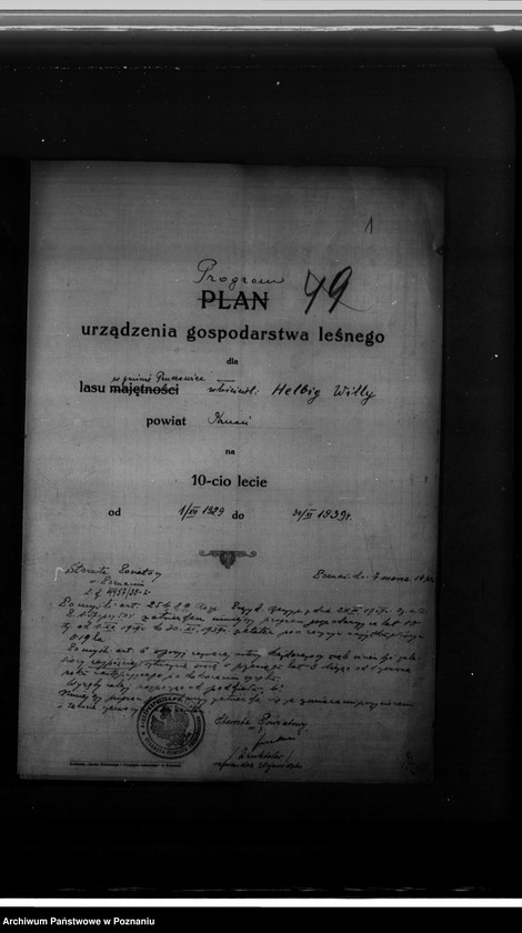 Obraz 6 z jednostki "Program urządzenia gospodarstwa leśnego dla lasu Helbiga Willyego w gminie"