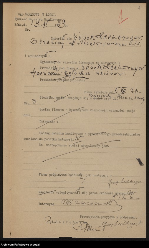 Obraz 3 z jednostki "Josek Lechtreger – sprzedaż gotowych ubiorów"