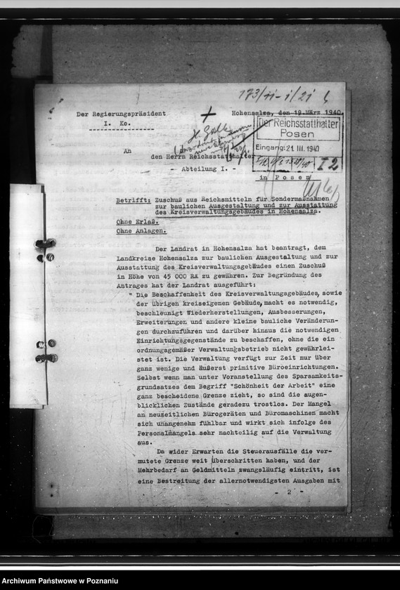 Obraz 8 z jednostki "Zuschüsse aus Reichsmitteln für Sondermassnahmen in Hohensalza (Inowrocław), Warthbrücken (Koło). Neubau einer festen Brücke."