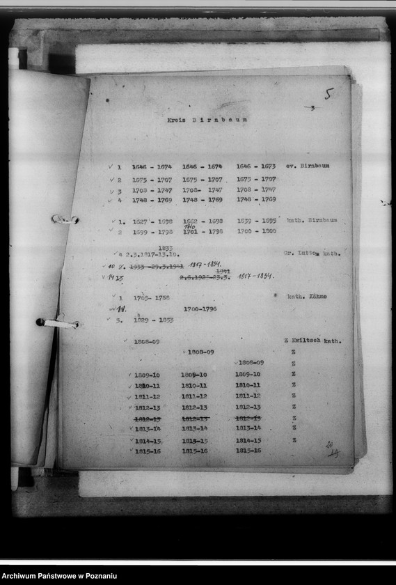 Obraz 9 z jednostki "Verzeichnis der Luftschutzmässig gesicherten Personenbücher"