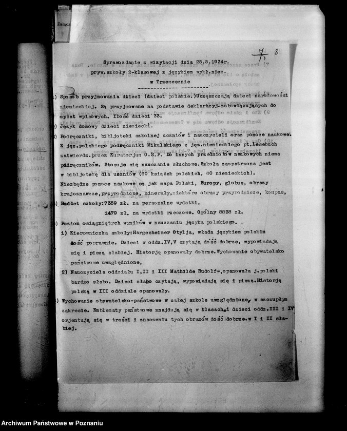 Obraz 12 z jednostki "Prywatna Szkoła Powszechna z niemieckim językiem nauczania Trzemeszno powiat Mogilno"