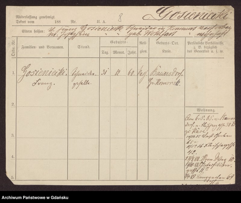 image.from.unit.number "Karty meldunkowe: Gosebruch - Gottschalk"