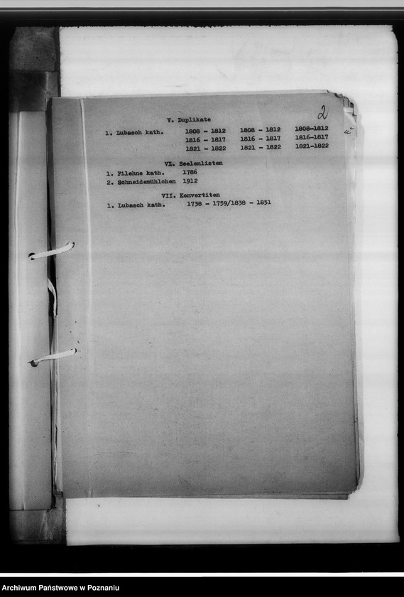 Obraz 6 z jednostki "Kreissippenamt Scharnikau [Czarnków, wykazy ksiąg kościelnych parafii ewangelickich, katolickich, rejestr ksiąg stanu cywilnego, spis duplikatów ksiąg, meldunkowych oraz konwertytów]"