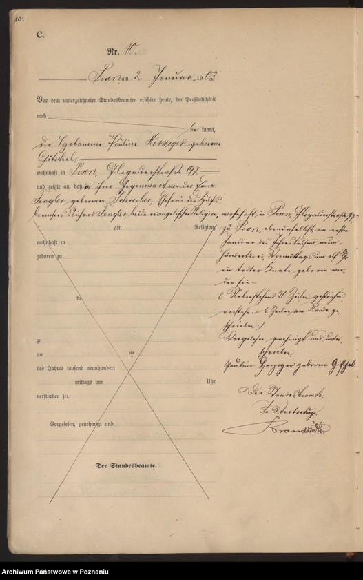 Obraz 13 z jednostki "Księga zgonów tom I"