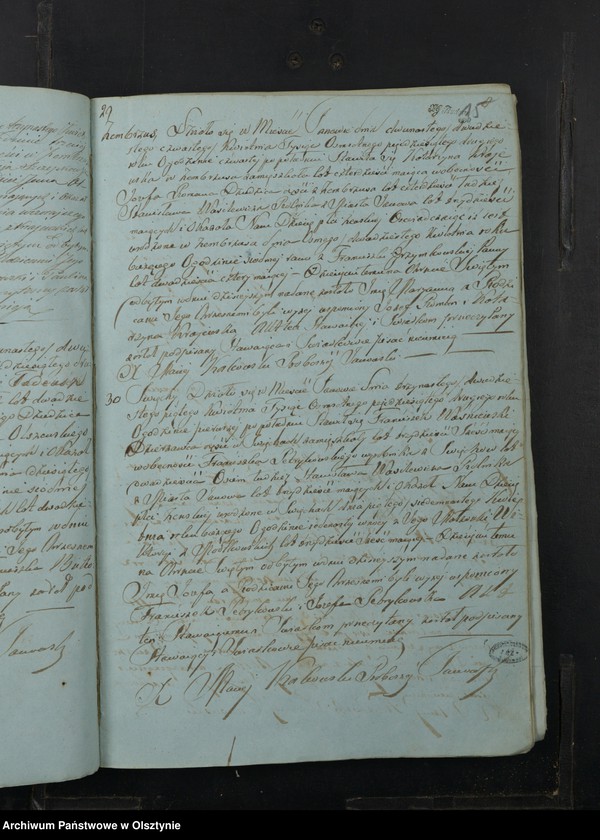 image.from.unit.number "Akta Urodzenia, Małżeństw, Zeyścia Parafij Janowskiej Powiatu Przasnyskiego w Gubernij Płockiej z roku 1852"