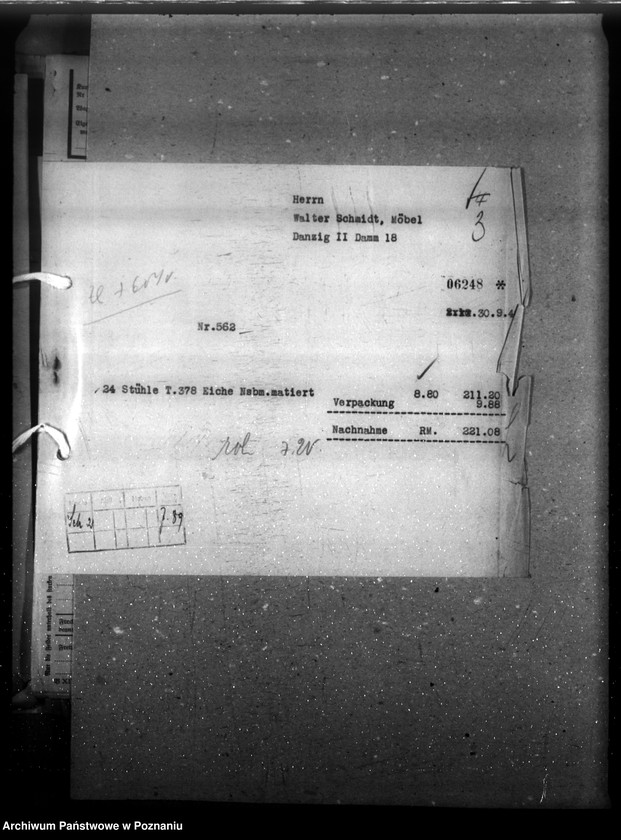Obraz 7 z jednostki "Stuhl- und Tischfabrik "Tabaka" - Schwaningen (Swarzędz), przekroczenia cen"