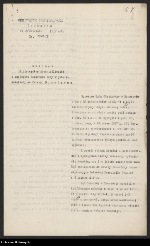image.from.unit.number "Ułaskawienia z Małopolski - uwzględnione, dotyczące: zabójstw, uszkodzeń ciała, gwałtu publicznego, posiadania broni, obrazy, oszczerstw, oszustw, lichwy, kradzieży (w tym żywności z oblężonej przez Rosjan twierdzy Przemyśl w 1914 r. i płodów rolnych przez zubożałych Rusinów, powrocie w 1918 r. z przymusowej ewakuacji w głąb Rosji, dokonanej przez Rosjan w 1915 r.)"