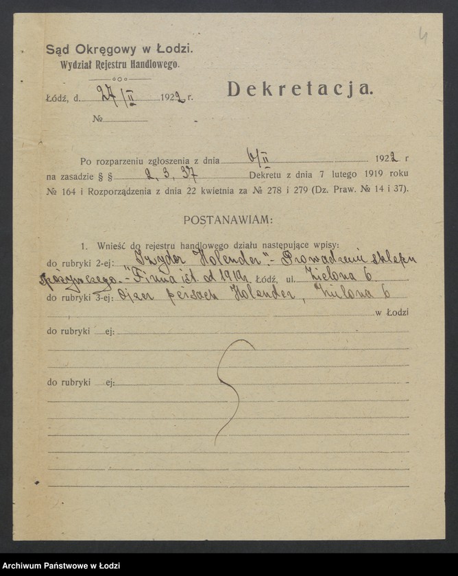 Obraz 6 z jednostki "Izydor Holender- sklep spożywczy"