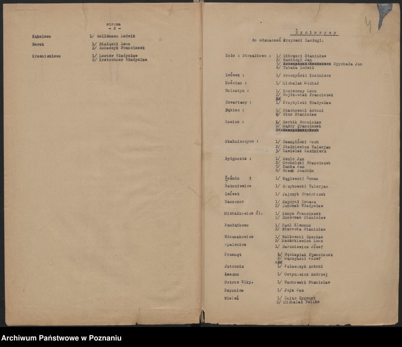 Obraz 7 z jednostki "Wnioski o odznaczenia krzyżem zasługi."