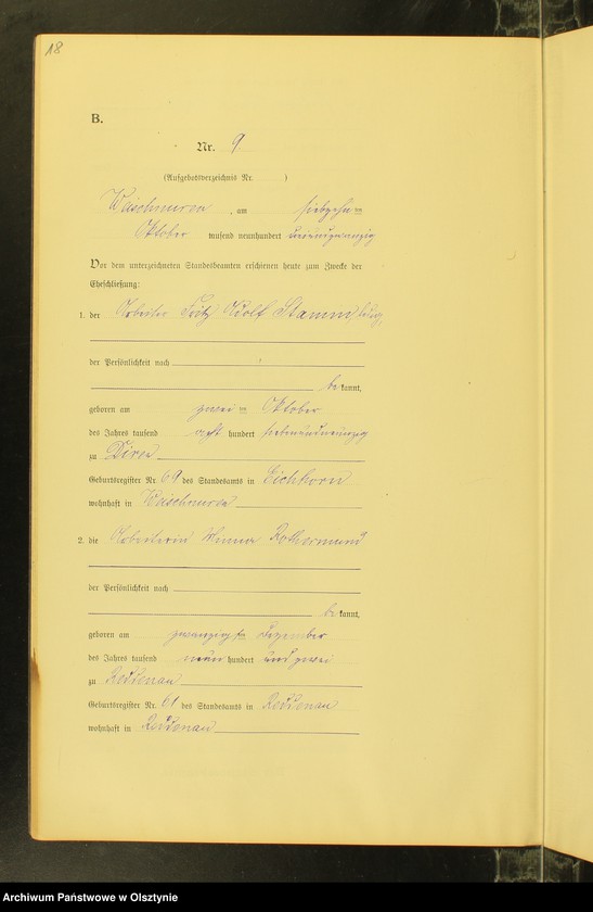 image.from.unit.number "Heiraths-Neben-Register Nr 1 - 10 [ Księga małżeństw - wtóropis ]"