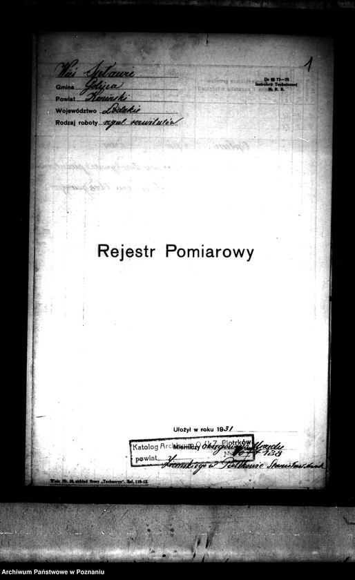 Obraz 4 z jednostki "Rejestr pomiarowy wsi Spławie powiatu konińskiego /regulacja serwitutów/"