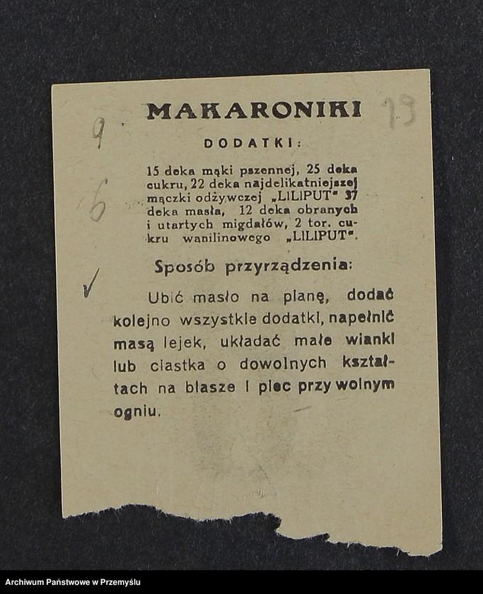 Obraz 11 z kolekcji "Kartka kalendarza - przepisy kulinarne111"