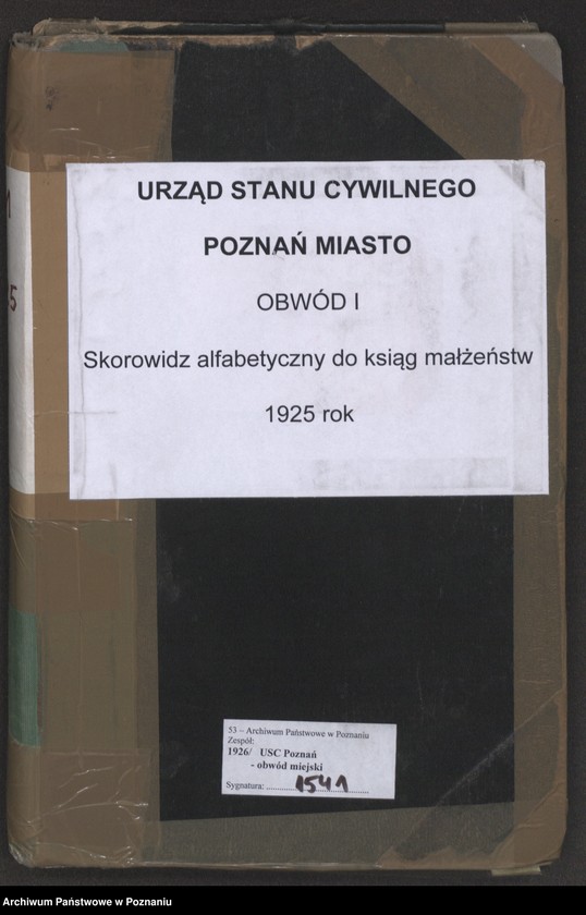 image.from.unit.number "Spis alfabetyczny małżeństw za 1925"