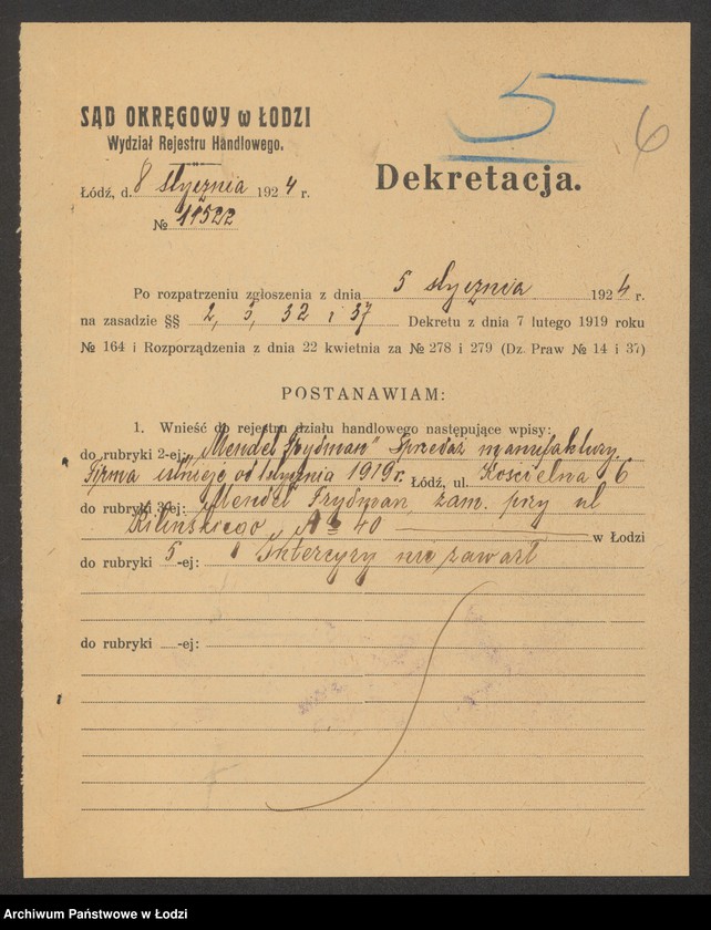 Obraz 8 z jednostki "Mendel Frydman – drobna sprzedaż manufaktury"