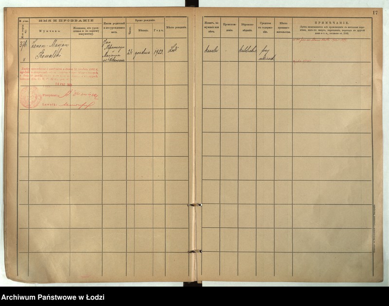 image.from.unit.number "[Księga ludności stałej m. Łodzi guberni piotrkowskiej nr domu 376-392]"