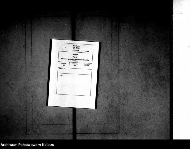 Obraz z jednostki "Księga akt urodzeń, małżeństw, zgonów (duplikat)"