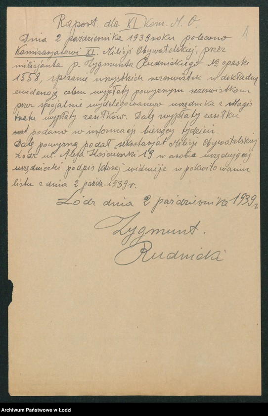 Obraz 3 z jednostki "[Akta XI Komisariatu Milicji Obywatelskiej - protokoły zajść ulicznych, aresztowań i osób zaginionych oraz spisy wolnych mieszkań]"