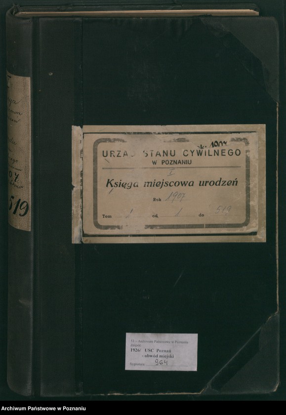 Obraz 2 z jednostki "Księga miejscowa urodzeń tom I [Rejestr główny urodzeń]"