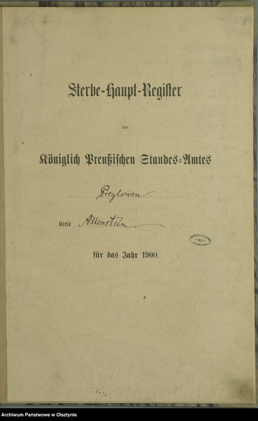 image.from.unit.number "Sterbe-Haupt-Register Nr 1 - 41"