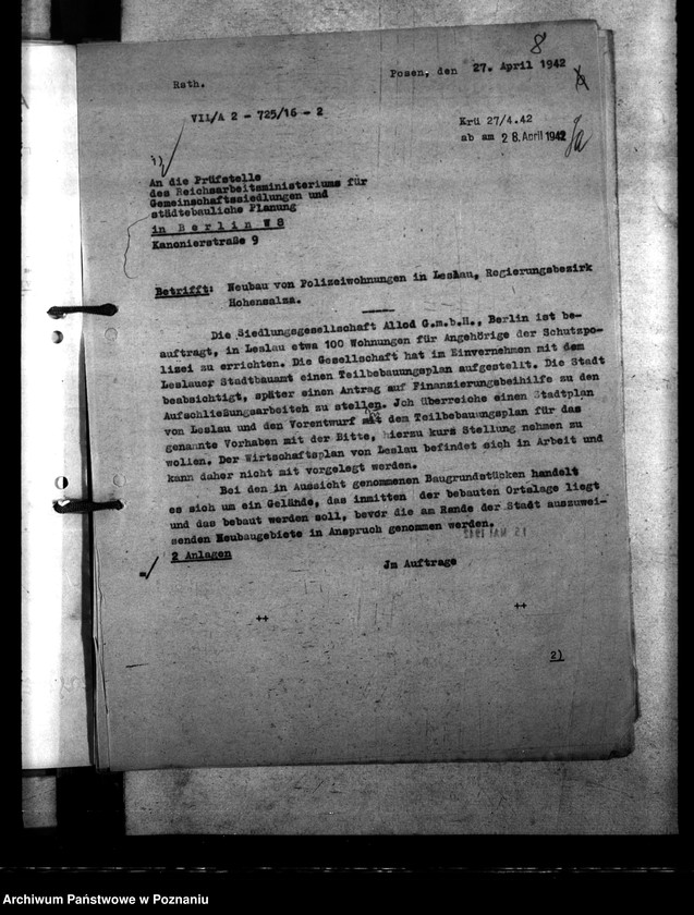 Obraz 12 z jednostki "Finanzierungshilfe. Antrag der Stadt Leslau (Włocławek)"