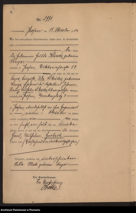 Obraz 5 z jednostki "Księga miejscowa urodzeń tom VIII"