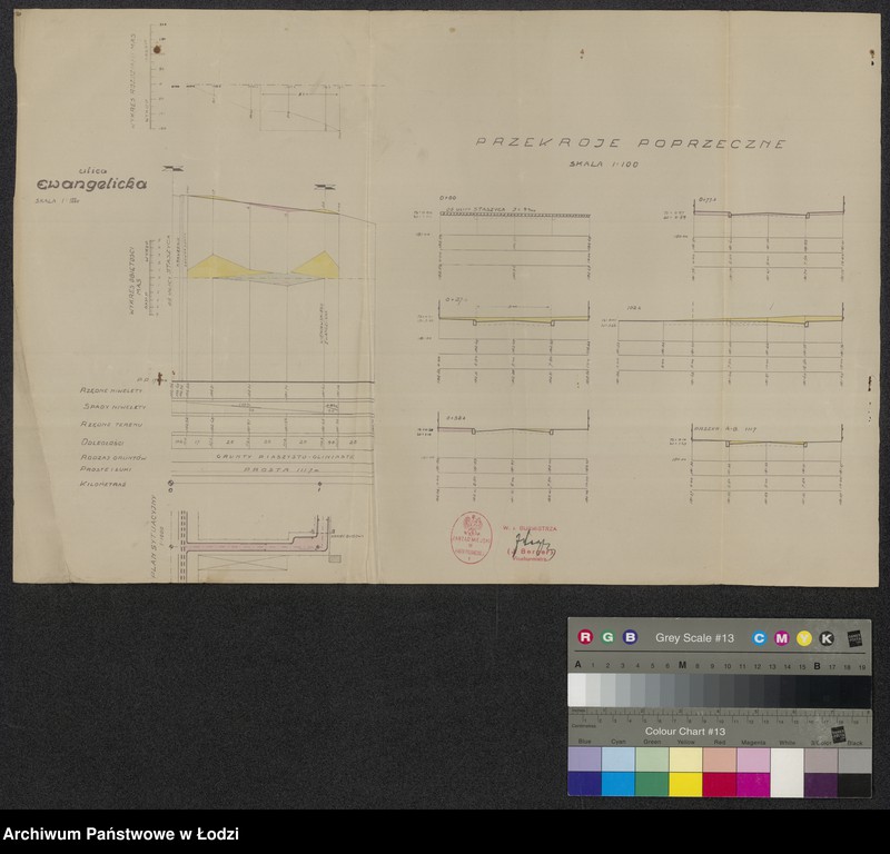 Obraz 1 z jednostki "Przekroje poprzeczne. Ulica Ewangelicka w Rudzie Pabianickiej"