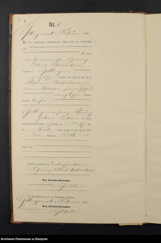 Obraz 7 z jednostki "Geburts-Neben-Register Nr 1 - 43"
