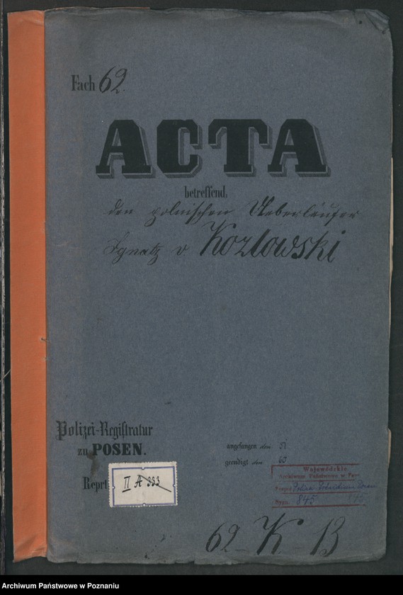 Obraz 2 z jednostki "A. betr. Ignaz von Kozłowski"