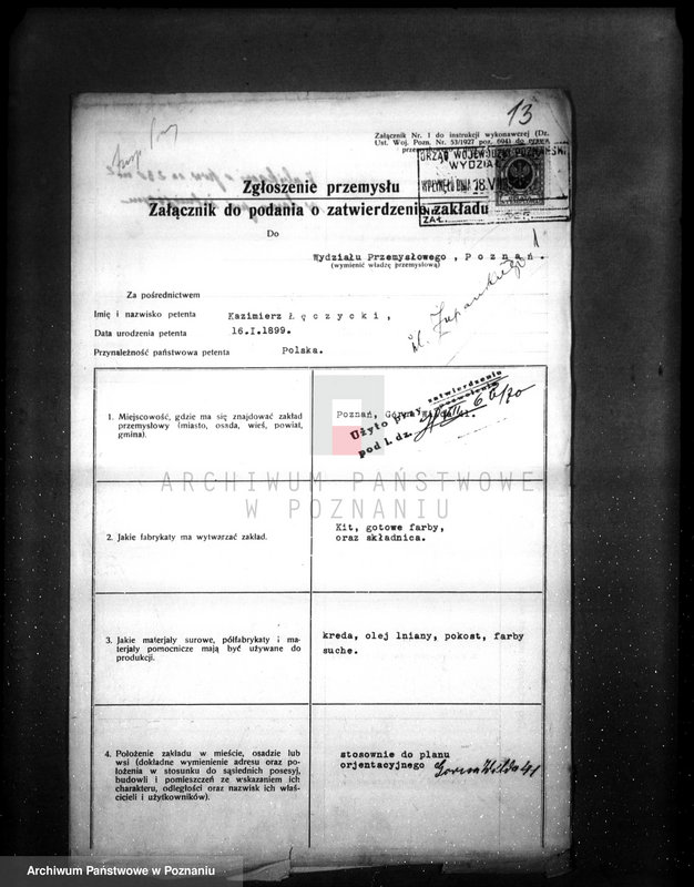 Obraz 17 z jednostki "Kazimierz Łączycki fabryka farb i lakierów w Poznaniu Górna Wilda 160"