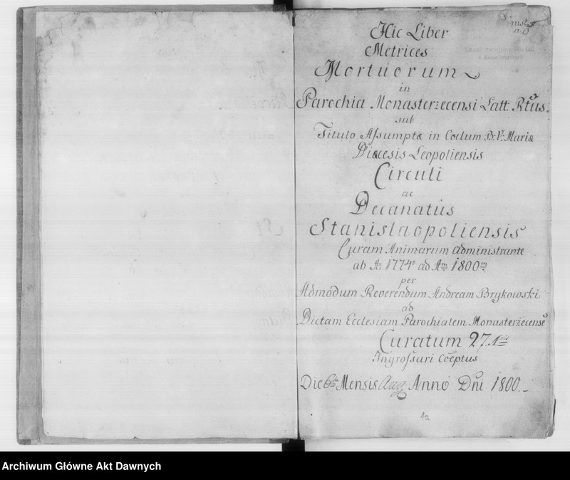 image.from.unit "Parafia: Monasterzyska. Dekanat: Buczacz. Księga metrykalna zgonów/pogrzebów dla całej parafii*."