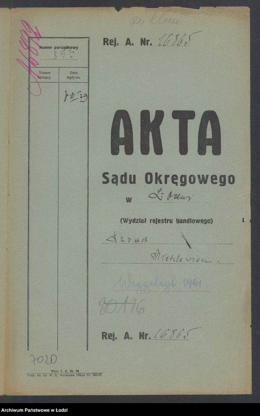 Obraz 2 z jednostki "Izrael Michlewicz- sprzedaż towarów łokciowych"