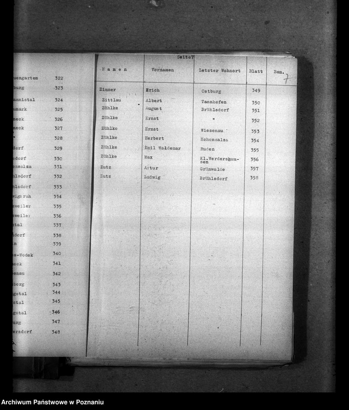 Obraz 11 z jednostki "Kreis Hohensalza (Inowrocław). Wykazy miejscowych Niemców, którzy zginęli w 1939 roku L - Z"