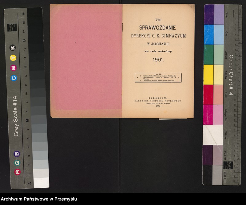 image.from.unit.number "XVII Sprawozdanie Dyrekcji C.k. Gimnazjum w Jarosławiu za rok szkolny 1901"