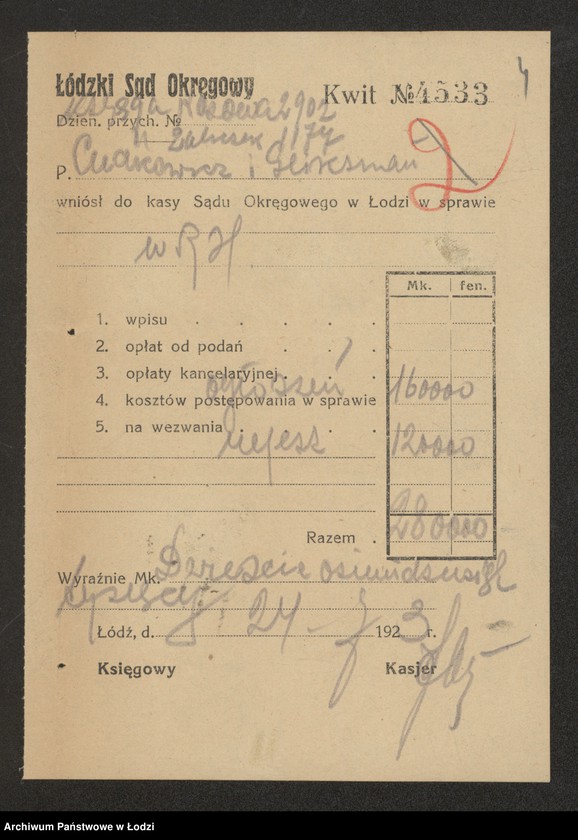 Obraz 6 z jednostki "Ludkowicz i Gliksman – sprzedaż towarów manufakturowych"