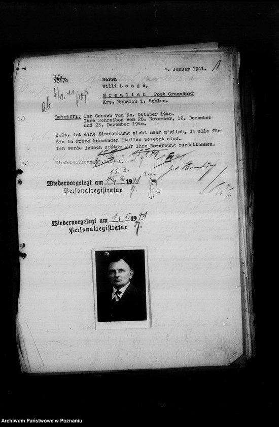 Obraz 5 z jednostki "Bewerbungen um Anstellung"