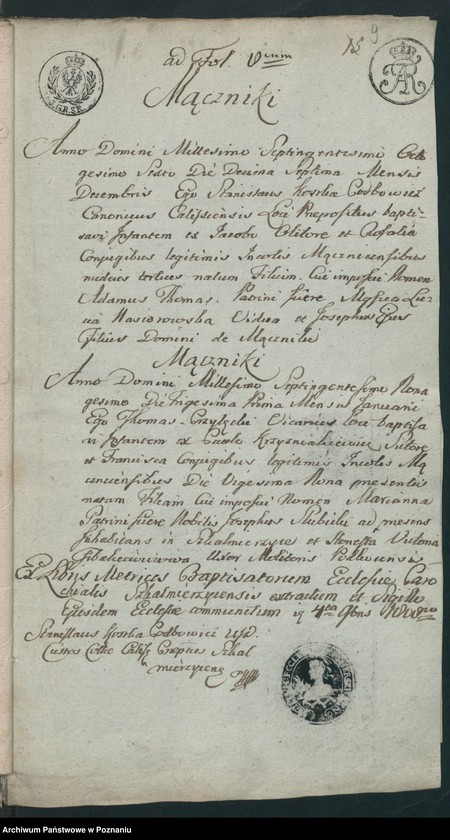 image.from.team "Akta stanu cywilnego Parafii Rzymskokatolickiej Skalmierzyce (pow. ostrowski)"