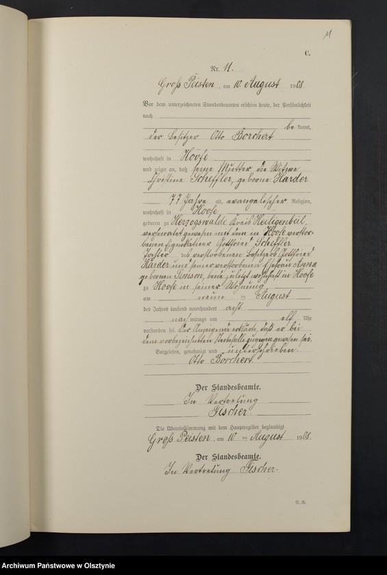 Obraz 13 z jednostki "Sterbe-Neben-Register Nr 1 - 23"