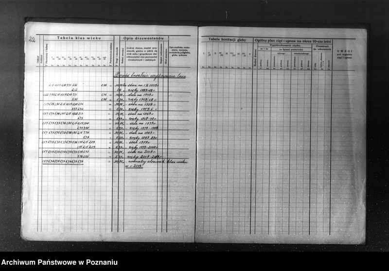 Obraz 16 z jednostki "Plan urządzenia gospodarstwa leśnego dla lasu majętności Kuleczyn w powiat nowotomyski 1933-1943"
