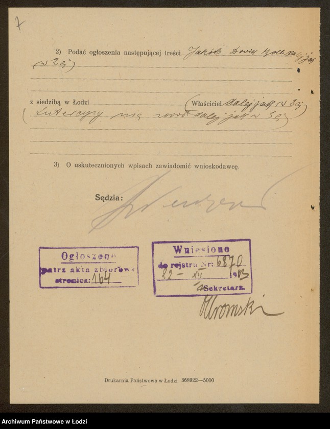 Obraz 9 z jednostki "Jakób Dawid Boll – sprzedaż odpadków bawełnianych"